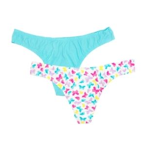 No Boundaries Juniors Freecut Ruffle Thong 2 Pack